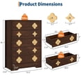 thumbnail image 2 of Dresser for Bedroom with 5 Drawers, 45'' Tall Chest of Large Decorative Drawer Front with Large Clothes Storage Cabinet, Wood Bedroom Dresser, TV Stand for Nursery, Living Room, Enterway, 2 of 9