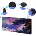 thumbnail image 5 of XXL Extended Anime Waterproof Mouse Pad Large Purple Mousepad Cartoon Dragon Gaming Stitched Edges Desk Pads Non-Slip Rubber Base Office Long Mouse Mat(Size:31.5x11.8in), 5 of 6