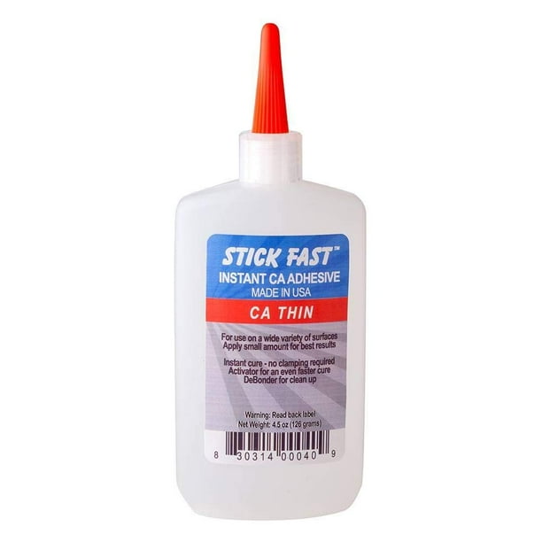 Botella de pegamento de cianoacrilato (CA) Adhesive Stick Fast, 130 ml