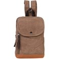 thumbnail image 2 of LHSHID Mini Canvas Backpacks Casual Strong Small Packback Daypack 181002 Brown, 2 of 6