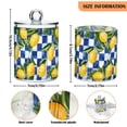 thumbnail image 5 of Yayeee 2 Pack Qtip Holder Bathroom Cotton Swab Canister with Lid Clear Dispenser Set, Lemon Checkered, 5 of 6