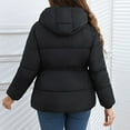 thumbnail image 4 of GrmtClth Winter Jackets for Women Casual Thicken Thermal Full Zip Quilted Coats with Hood Windproof Long Sleeve Autumn Winter Outerwear Black L, 4 of 4