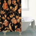 thumbnail image 4 of Waterproof Popular Chinese Golden Flowers Shower Curtain 72x72 Inch Boho Style Polyester Unique Shower Curtain for Bathroom Hotel Home Decor with 12 Plastic Hooks, 4 of 5