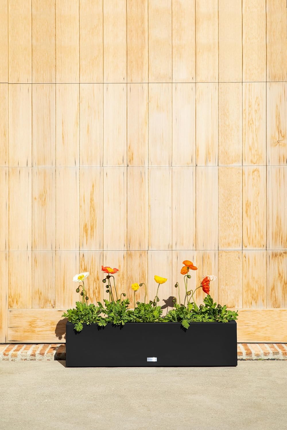 CHTER Block Series Window Box Planter - Rectangular Flower Pot for Indoor or Outdoor Window Sill/Balcony | All-Weather Use with Drainage Holes | Modern Décor for Succulents, Herbs, Small Plants