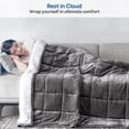 thumbnail image 4 of Insugar 15 lbs 60x80 inches Sherpa Fleece Soft Cozy Heavy Weighted Blanket for Adult,Grey White, 4 of 10