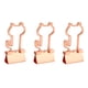 thumbnail image 2 of 100 clips de carpeta de metal huecos con forma de gato, color oro rosa, pequeños clips para documentos de oficina, certificados y tickets., 2 of 14