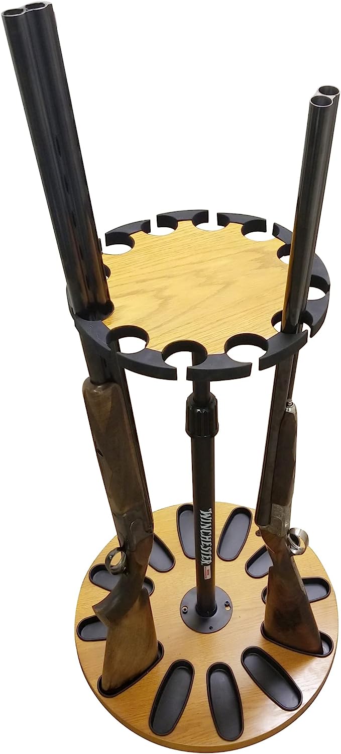 Winchester Run Around Susan 12 Gun Rotating Gun Rack Wood/Steel Tan/Black