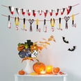 thumbnail image 5 of Halloween Paper Banner Bat Pumpkin Witch Spider Skull Halloween Wreath, 5 of 5