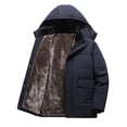thumbnail image 2 of Men's Long Sleeved Winter Coats Warm Water Resistant Puffy Hooded Windbreaker Insulated Thicken Jackets with Hood, 2 of 8