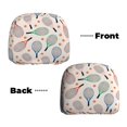 thumbnail image 6 of Kdxio Cute Tennis Racket Pattern Print 2 Piece Car Head Rest Covers Set Auto Front/Rear Seats Headrest Cover Universal Fit Most Cars,Sedan, SUV, 6 of 9