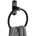 thumbnail image 5 of Hardware Towel Ring Matte Black Stainless Steel Swivel Kitchen Towel Hanger Bathroom Towel Hanger, 5 of 5