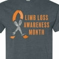 thumbnail image 4 of Inktastic Limb Loss Awareness Prosthetic Leg and Arm Orange Ribbon T-Shirt, 4 of 5