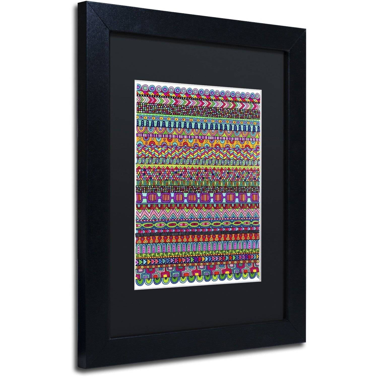 Trademark Fine Art "Oaxaca Mat" Canvas Art by Hello Angel, Black Matte, Black Frame