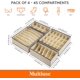 thumbnail image 4 of Cajón organizador de ropa interior divisor 4 piezas de tela plegable cómoda cesta de almacenamiento organizadores y contenedores de almacenamiento para guardar sujetador, lencería, ropa interior, beige Vhermosa CZJP-ZC11, 4 of 8