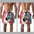 thumbnail image 3 of luoweisi Men's Beach Shorts Quick Dry Swim Trunks with Mesh Lining Zebra L, 3 of 5