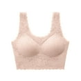 thumbnail image 4 of Bigersell Sports Bras for Women High Support Large Bust Push up Bras Bralette Bra Style B72 Girls Sports Bra Women No Underwire Bra Strappy Sports Bra Hook & Eye Bra Closure , Beige XL, 4 of 5
