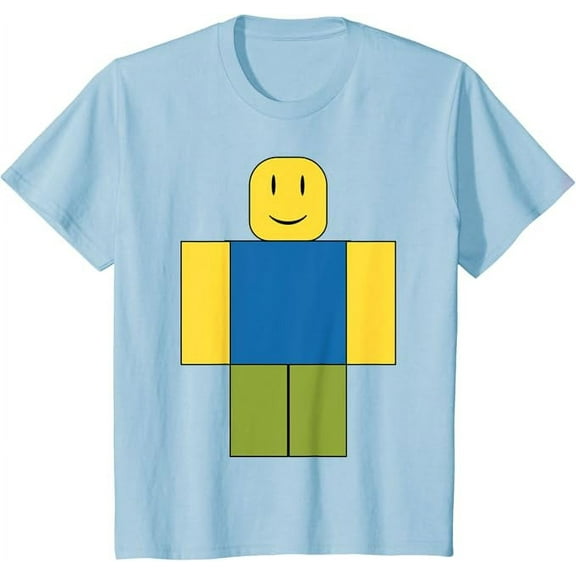 Funny Noob Alert Roblox Minecraft Youth T-Shirt, Gamer Gift, Light Blue Color, Size XS