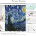 thumbnail image 3 of Starry Night Shower Curtain for Bathroom with Hooks, V. Gogh Stars Art Decorative Long Cloth Fabric Shower Curtain Bath Decorations - 71Wx72L, Blue$$Home Decor, Kitchen, & Other, 3 of 8