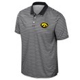 thumbnail image 2 of Men's Colosseum Black Iowa Hawkeyes Striped Polo, 2 of 3