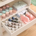 thumbnail image 3 of Organizador de cajones para calcetines, organizador de ropa interior, divisores de cajones en forma de panal para cinturones, bufandas, corbatas, maquillaje, joyas y suministros, 3 of 4
