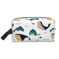 thumbnail image 2 of Uemuo Cute Whale Pattern Portable Toiletry Bags with Handle, Waterproof travel Make up Bags for Women, Large Capacity Travel Cosmetic Bags, 2 of 9