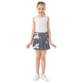 thumbnail image 3 of Girls' Skorts Elastic Waist Skorts with Inner Shorts Athletic Workout Shorts Skirts Unicorns and Stars X-Small, 3 of 9