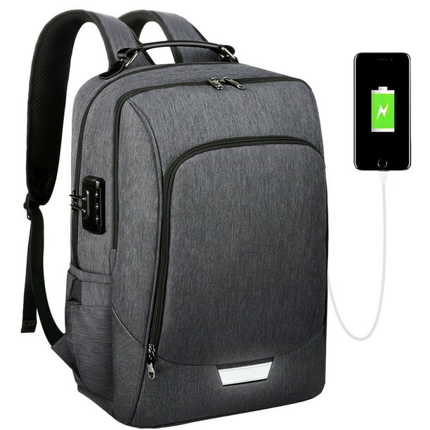 Vbiger Vbiger 17 Inch Laptop Backpack College School Computer Bag Anti Theft Slim Travel Business Backpack With Security Coded Lock And Usb Charging Port Gray Walmart Com Walmart Com - 9 designs fortnite and roblox game night light backpacks with usb charger boys and girls canvas school bag bookbag satchel youth casual campus bags