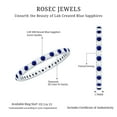 thumbnail image 5 of Rosec Jewels Lab Created Blue Sapphire Eternity Ring with Diamond for Women (3/4 CT), 14K White Gold, US 6.00, 5 of 6
