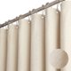thumbnail image 1 of Fabric Shower Curtain, Linen Texture Heavy Duty Polyester Fabric Shower Curtain Set with 12 Plastic Hooks, Waterproof Decorative Bathroom Shower Curta, 1 of 5