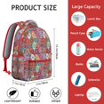 thumbnail image 3 of Vintage Rustic Style School Backpack with Floral Tribal Patterns, Scratch-Resistant and Wear-Resistant Oxford Cloth, Adjustable Straps for Comfortable Fit and Large Capacity, 3 of 6