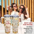thumbnail image 2 of Birthday Gifts for Friends Female, 40 oz Bestie Tumbler with Handle and Straw, Best Friend Travel Mug Friendship Gifts for Women, Vacuum Stainless Steel Insulated Cup, 2 of 6