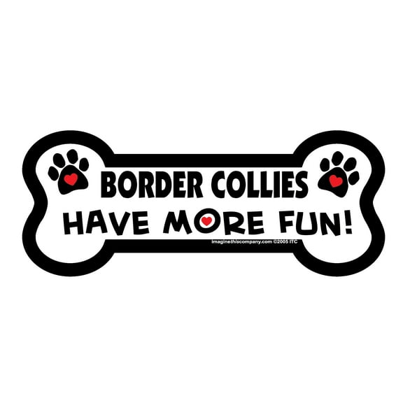 Border Collies Have More Fun Bone Magnet