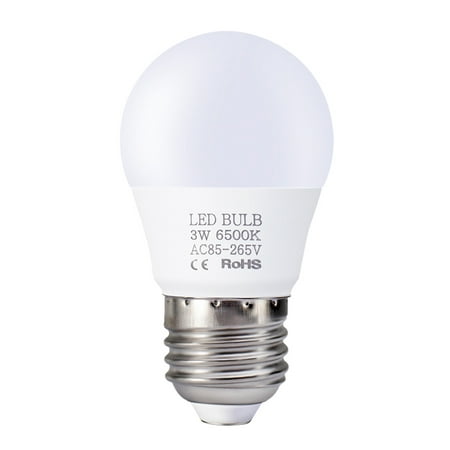 

Walmeck 3W LED Bulbs E27 Light Bulbs Energy Saving White Light 6000-6500K High Brightness Lamp for Bedroom Living Room 85V-265V