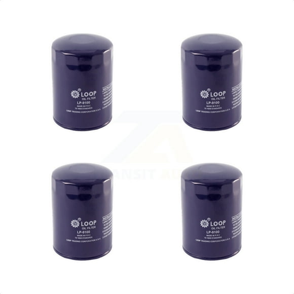LOOP Engine Oil Filter (4 Pack) for Car GMC Chevrolet Sierra 2500 HD Silverado 3500 Express Savana Classic Hummer H1 4500 6.6L KLO-100054