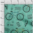 thumbnail image 2 of oneOone Rayon Dusty Teal Green Fabric Bicycle Quilting Supplies Print Sewing Fabric By The Yard 56 Inch Wide, 2 of 8