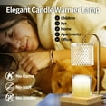 thumbnail image 7 of Aertyole Warm Candle Lamp with Bulbs, Timer and Dimmer, Electric Candle Lamp Warmer, House Warming Gifts New Home Bedroom Decor Dimmable Wax Melt Warmer for Scented Wax with 2 Bulbs, Jar Candles, 7 of 7