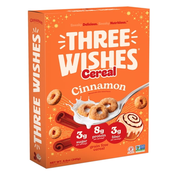 Three Wishes Grain Free Cereal, Cinnamon, Gluten-Free