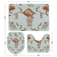 thumbnail image 3 of GZHJMY Bathroom Mat set of 3， Postcard depicting different rabbits and carrots . 3 Pieces Bath Mats Set for Bathroom, Vintage Style Non-Slip Washable Cover Floor Rug Decorations for Bathroom, 3 of 6