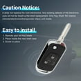 thumbnail image 7 of Unique Bargains Key Shell Case Keyless Entry Remote Key Fob Replacement Case for Mercedes-Benz ML320 1998-2003 for Mercedes-Benz ML430 1999-2001 3 Buttons, 7 of 7