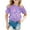 Purple, variant on 100 Days of School Shirt Girls T Shirts Child Short Sleeve Letter Prints Casual Trendy Top Size 3 Y-4 Y