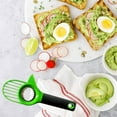 thumbnail image 6 of NOGIS 3 In 1 Avocado Cutter Slicer Plastic Shea Corer Separator Peeler Fruit Splitter Multifunctional Tool kitchen gadgets accessories, Green, 8.66 inches length, 2.43Ounces, 6 of 7