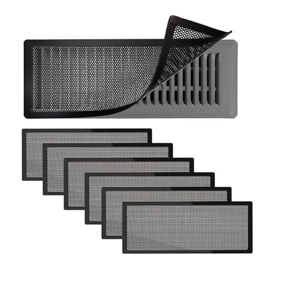 Fundas de ventilación magnéticas Xiesaip de 4 x 10 cm, negras (6 unidades)