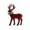 Red-A, variant on JeashCHAT Christmas Reindeer Figurines, Red Velvet Deer Statues Tabletop Ornaments, Flocked Reindeer Sculpture Christmas Decorations for Living Room Table Shelf Office Home Decor, 8.26" x 4.33"