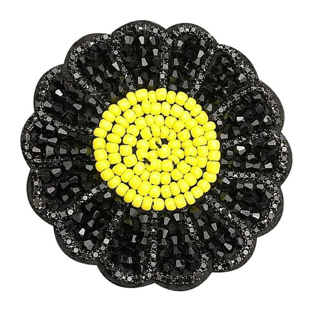 Hierro de cristal / Coser en Apliques Ropa Bolsa 7cm negro Hugo Aplique de parche de diamantes de imitación