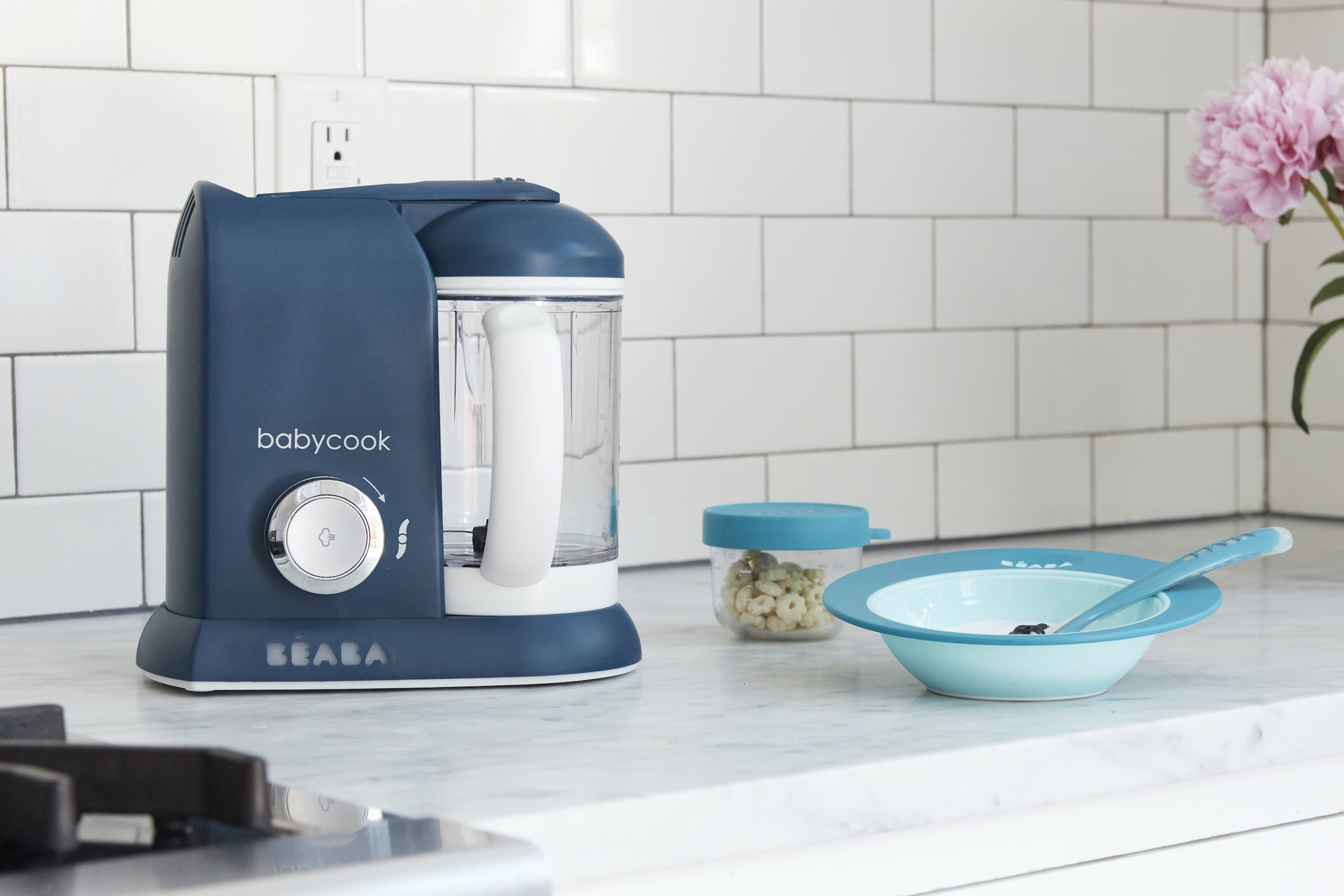 BEABA Babycook Baby Food Maker in Navy Blue | Open Box