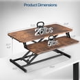 thumbnail image 4 of VIVO Rustic Vintage Brown 32" Standing Desk Monitor Riser, Sit Stand Tabletop, 4 of 9