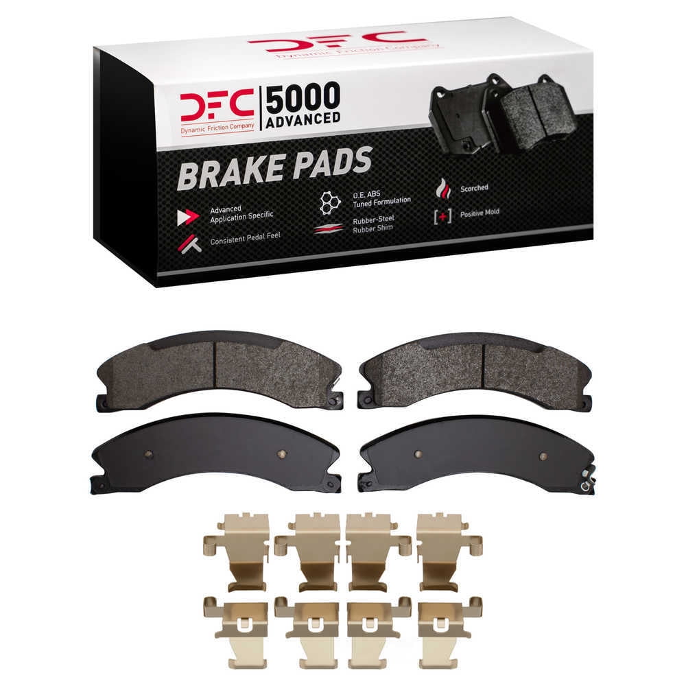 Dynamic Friction Company 1551-1565-01 DFC 5000 Advanced Brake Pads - Ceramic and Hardware Kit - OE