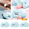 thumbnail image 2 of Big Sale ! Jiiey Cutter Cloud Shape Utility Knife Retractable Portable Mini Knife For Wrapping Envelopes Letter Box Cutter With Keychain Holes 3 Pack, 2 of 7