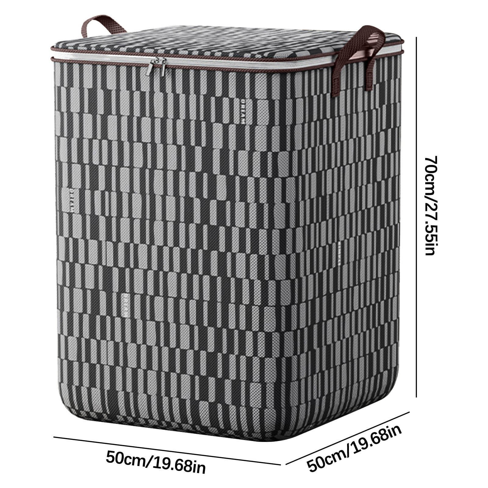 CSEONE Clearance 3Pcs L Storage Bins with Lids Non-woven Zipper Storage Bag Foldable Moving Quilt Storage Basket Travel Large-capacity Clothing Storage Bag Organizers for Pillows Blankets Storage