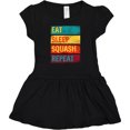 thumbnail image 3 of Inktastic Squash Player Eat Sleep Squash Repeat Girls Baby Dress, 3 of 5